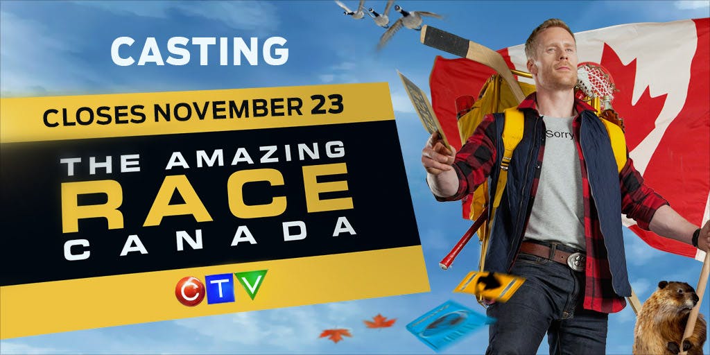 Image for the The Final Countdown: Casting for Season 4 of THE AMAZING RACE CANADA Closes on Nov. 23 press release