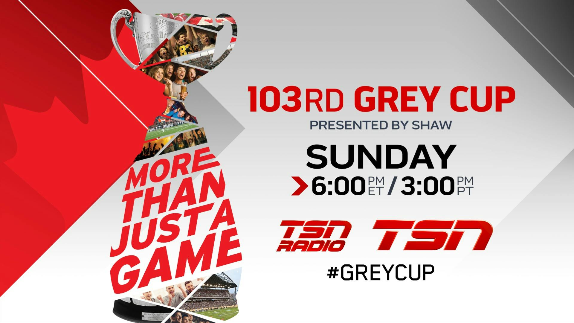 Image for the Major Brands Sign On for TSN’s Coverage of This Sunday’s 103rd GREY CUP presented by Shaw press release