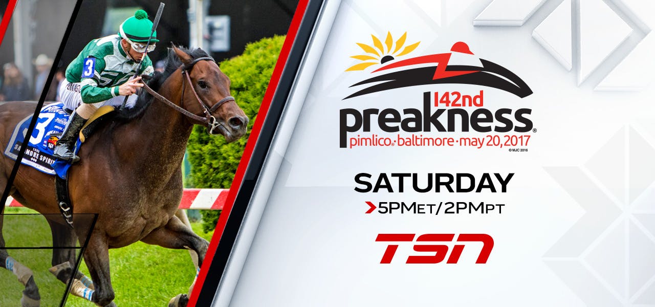 Image for the The American Triple Crown Continues on TSN with Live Coverage of the 142nd Running of the PREAKNESS STAKES, this Saturday, May 20 press release