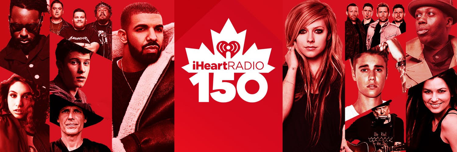 Image for the iHeartRadio and Much Celebrate Canada Day With a Countdown of the Top 150 Canadian Songs and Music Videos press release
