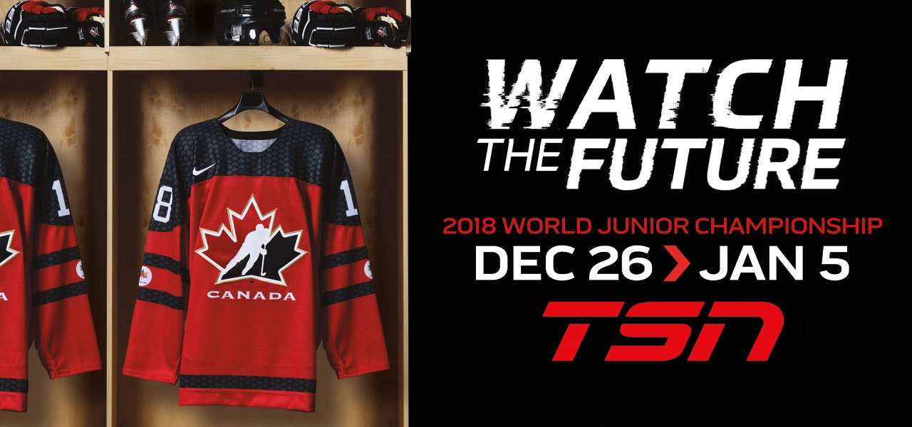 A Hockey Holiday Tradition Continues on TSN with Complete Coverage of the 2018 IIHF WORLD JUNIOR CHAMPIONSHIP in Buffalo, N.Y., Beginning Boxing Day 