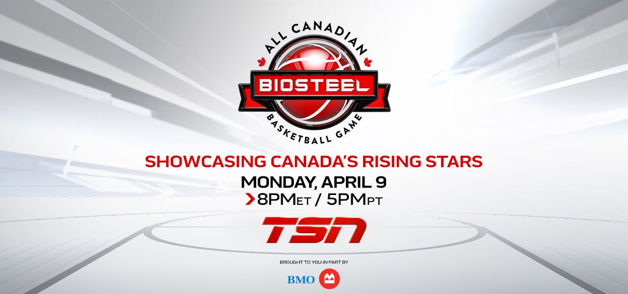Image for the TSN Delivers Exclusive Coverage of the Fourth Annual BIOSTEEL ALL CANADIAN BASKETBALL GAME, Tipping Off April 9 press release