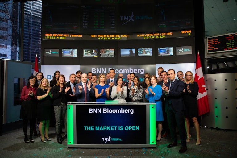Bnn Bloomberg Celebrates Launch By Opening Toronto Stock Exchange