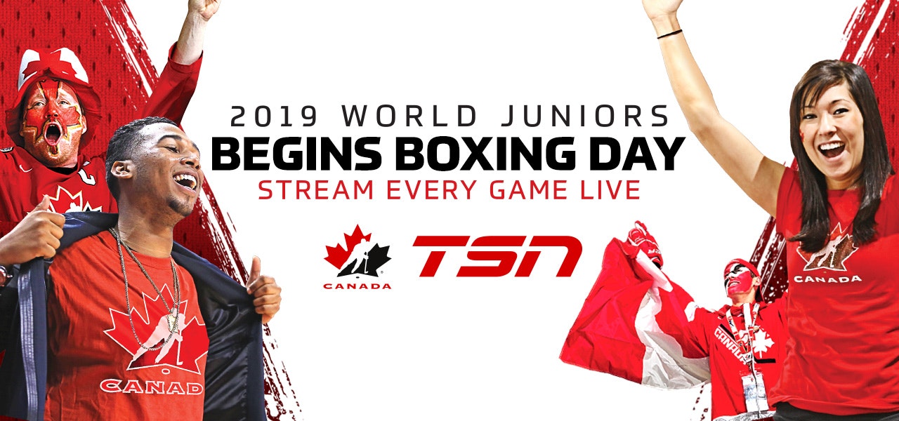 TSN is Home to Every Moment of the 2019 IIHF WORLD JUNIOR CHAMPIONSHIP, Live from Vancouver and Victoria, Beginning Dec