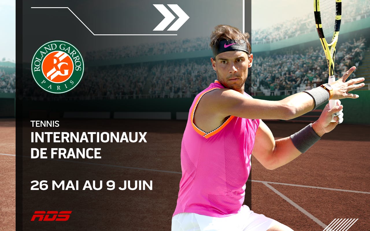 Image en vedette de l'article Internationaux de France : encore plus de tennis sur les chaînes de RDS du 26 mai au 10 juin