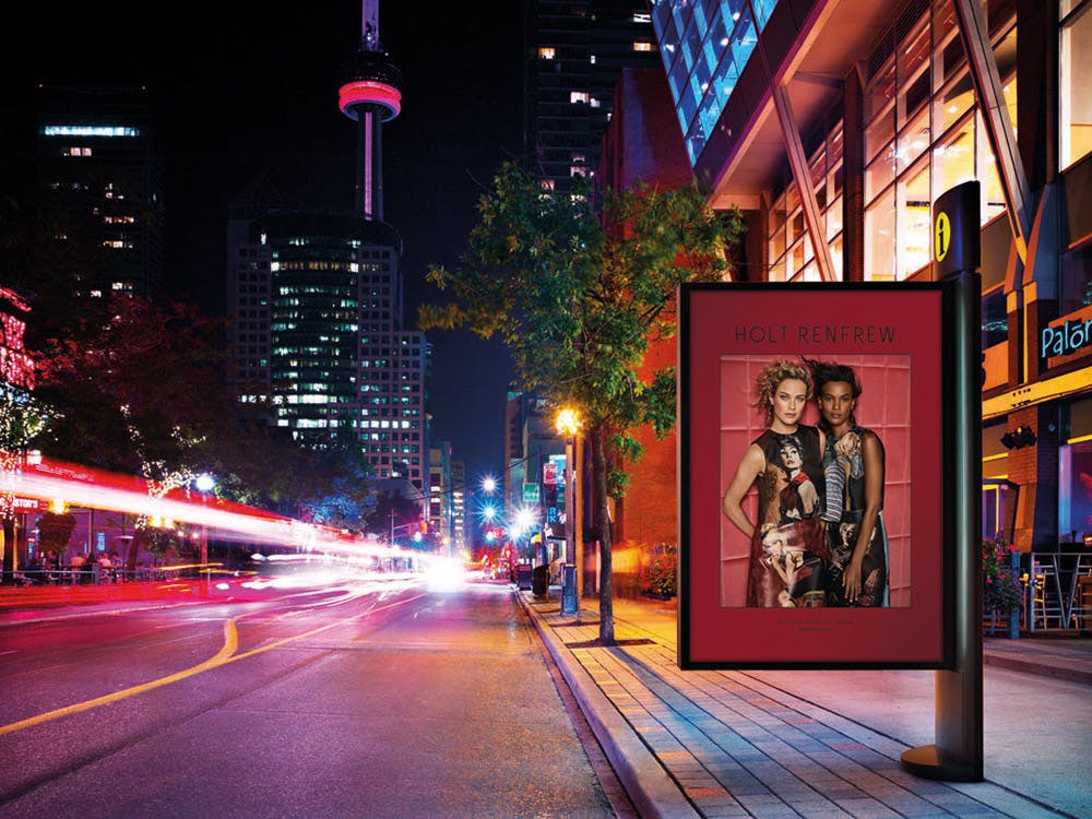 Street furniture advertising Bell Media