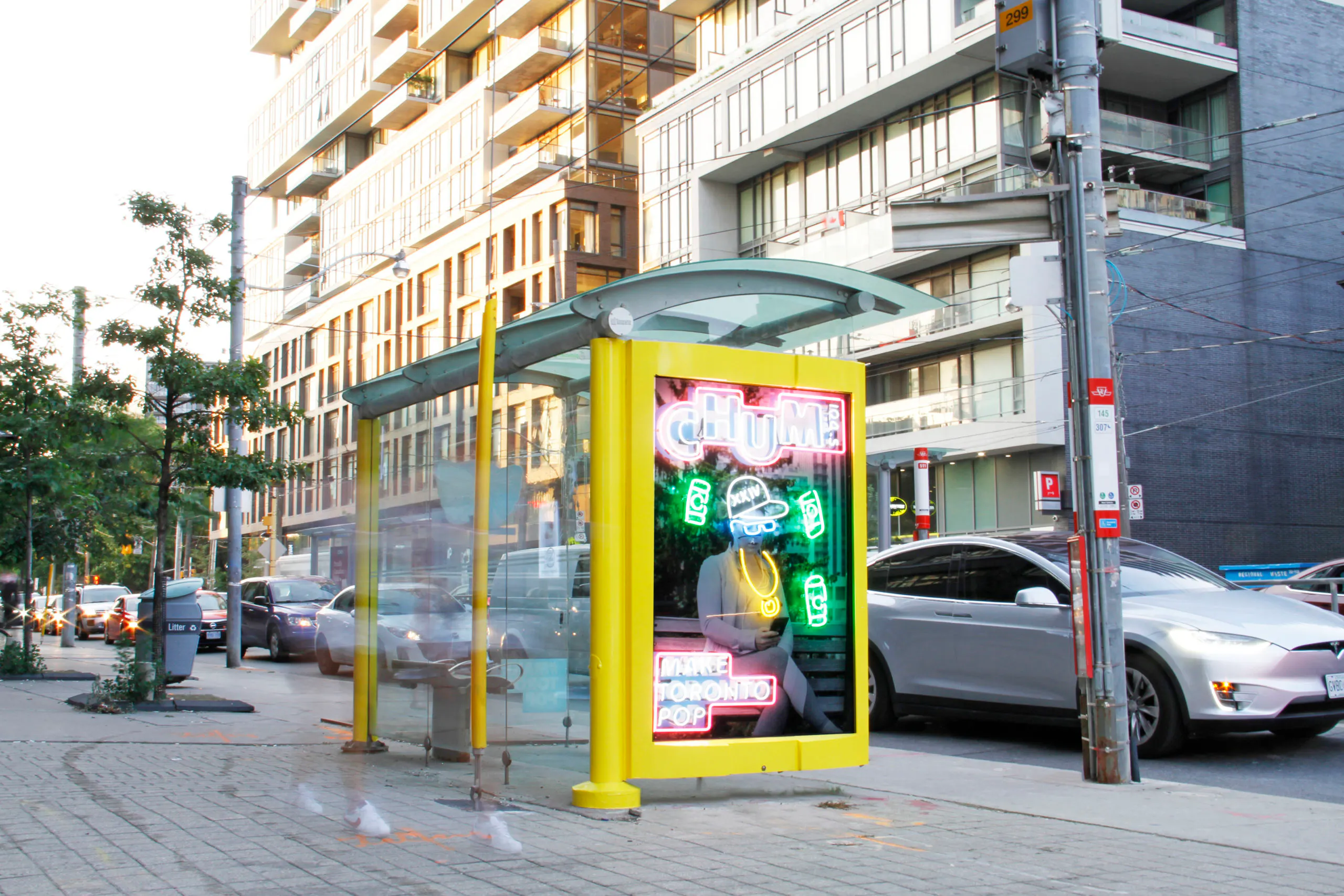 Street furniture advertising Bell Media