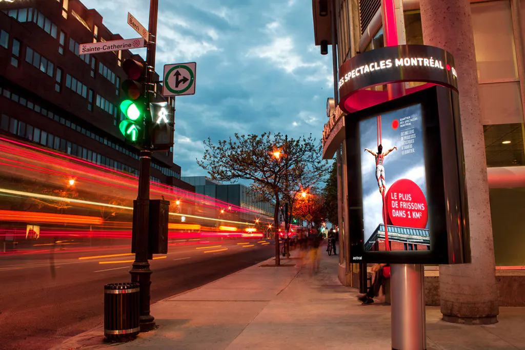 Street furniture advertising Bell Media