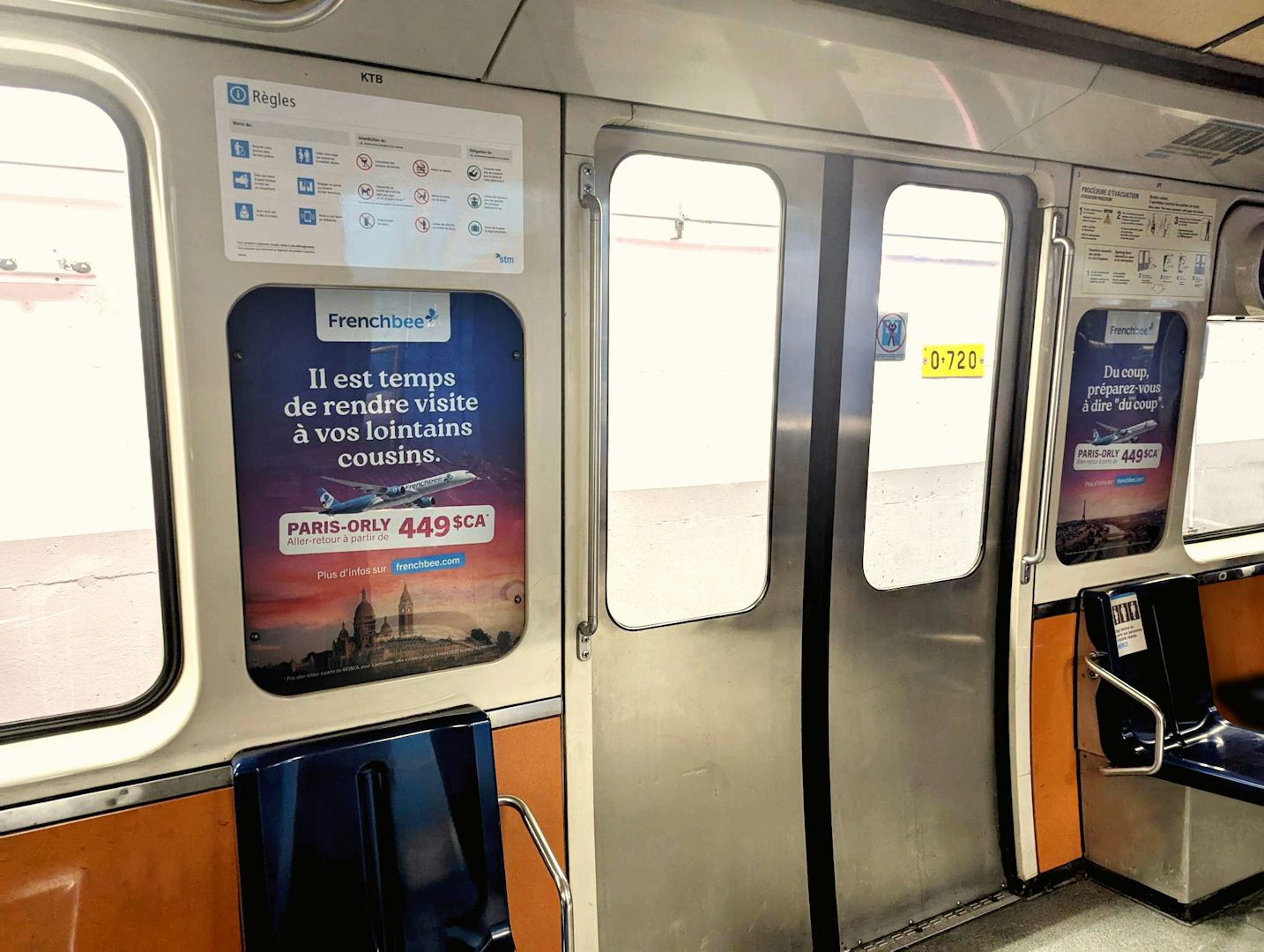 Metro car poster - French Bee Ad