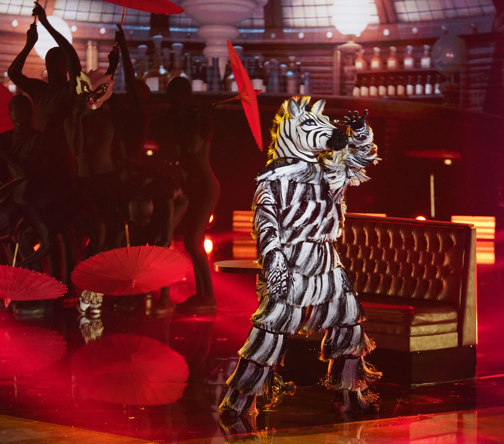 zebra masked dancer