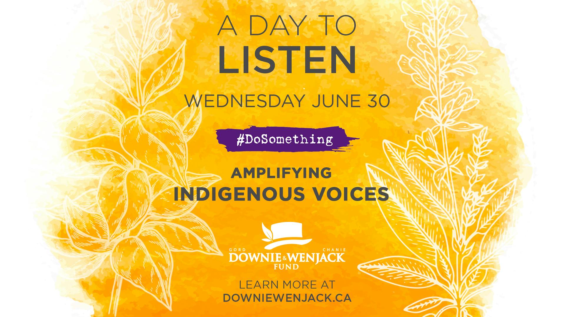 Canadian Radio Broadcasters Join Together to Amplify Indigenous Voices with A DAY TO LISTEN ...