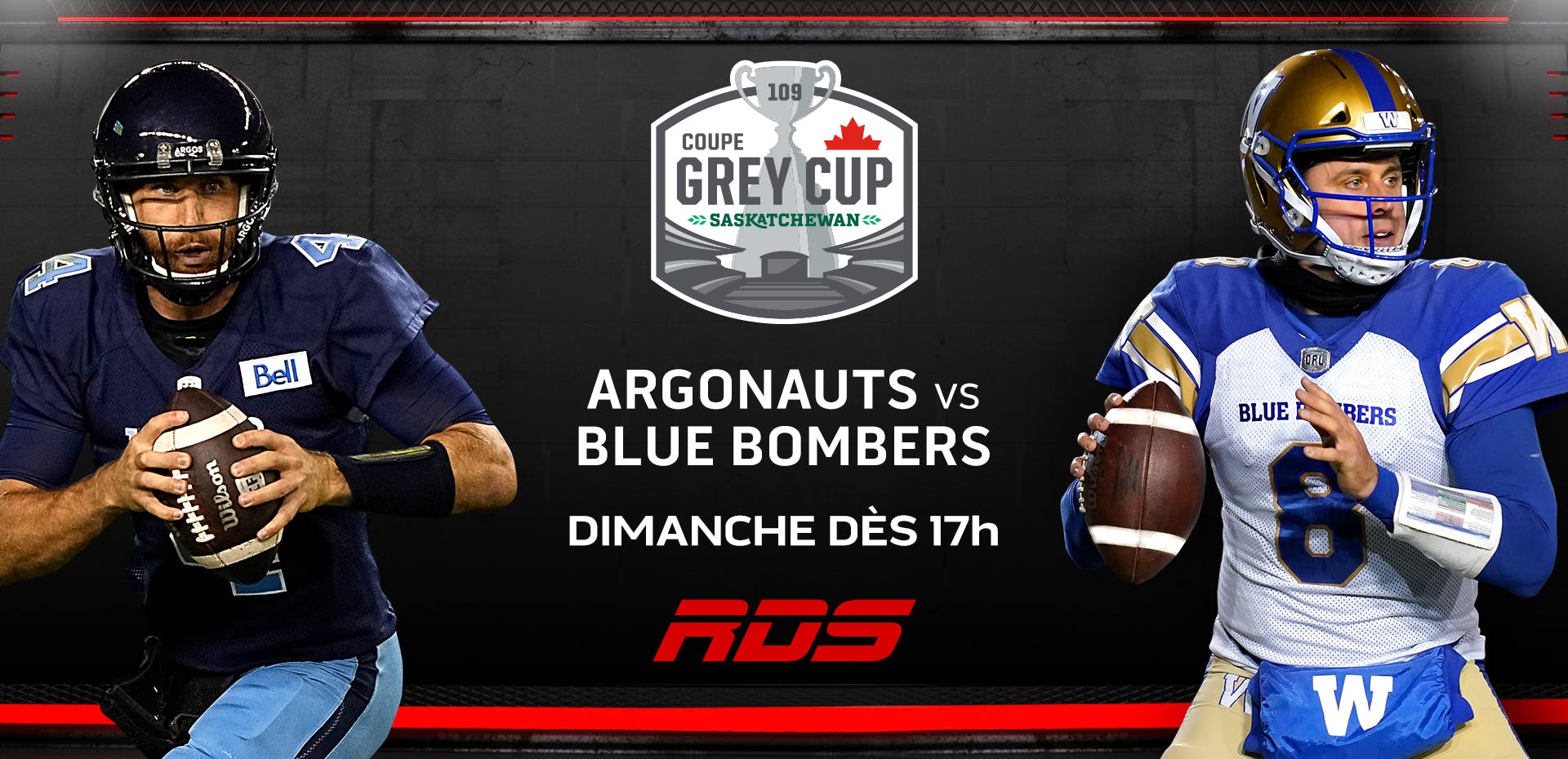 Image en vedette de l'article Les Argonauts de Toronto et les Blue Bombers de Winnipeg en vedette à la 109e COUPE GREY