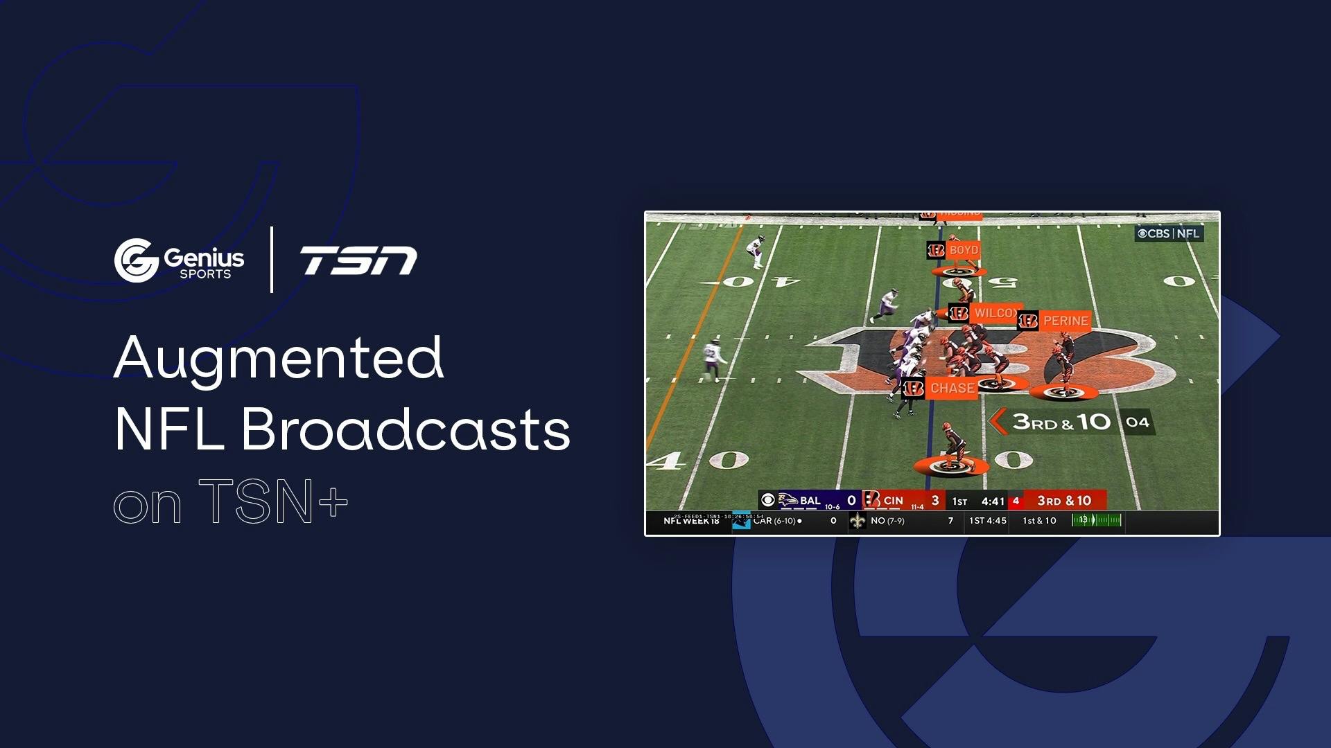 Image for the TSN and Genius Sports Partner to Deliver Inaugural Augmented NFL Playoff and Super Bowl Feeds on TSN+ press release