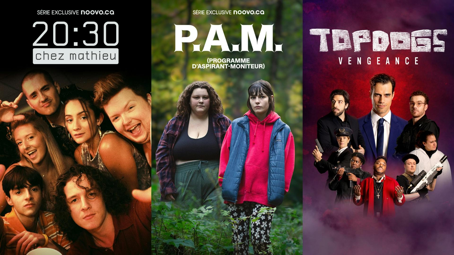 Image en vedette de l'article Trois fictions originales débarquent aujourd’hui sur Noovo.ca!