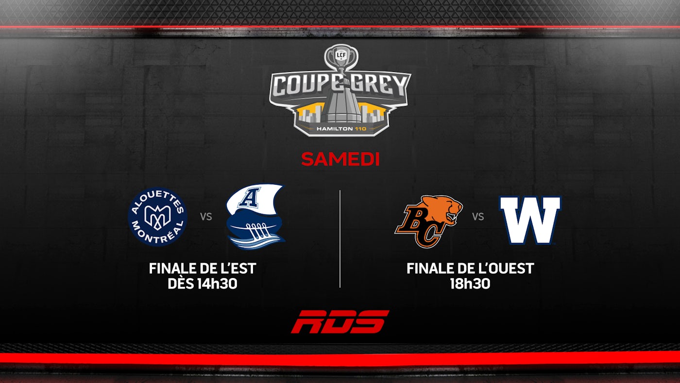 Image en vedette de l'article 110e Coupe Grey : RDS présente la finale de l’Est opposant les Alouettes et les Argonauts