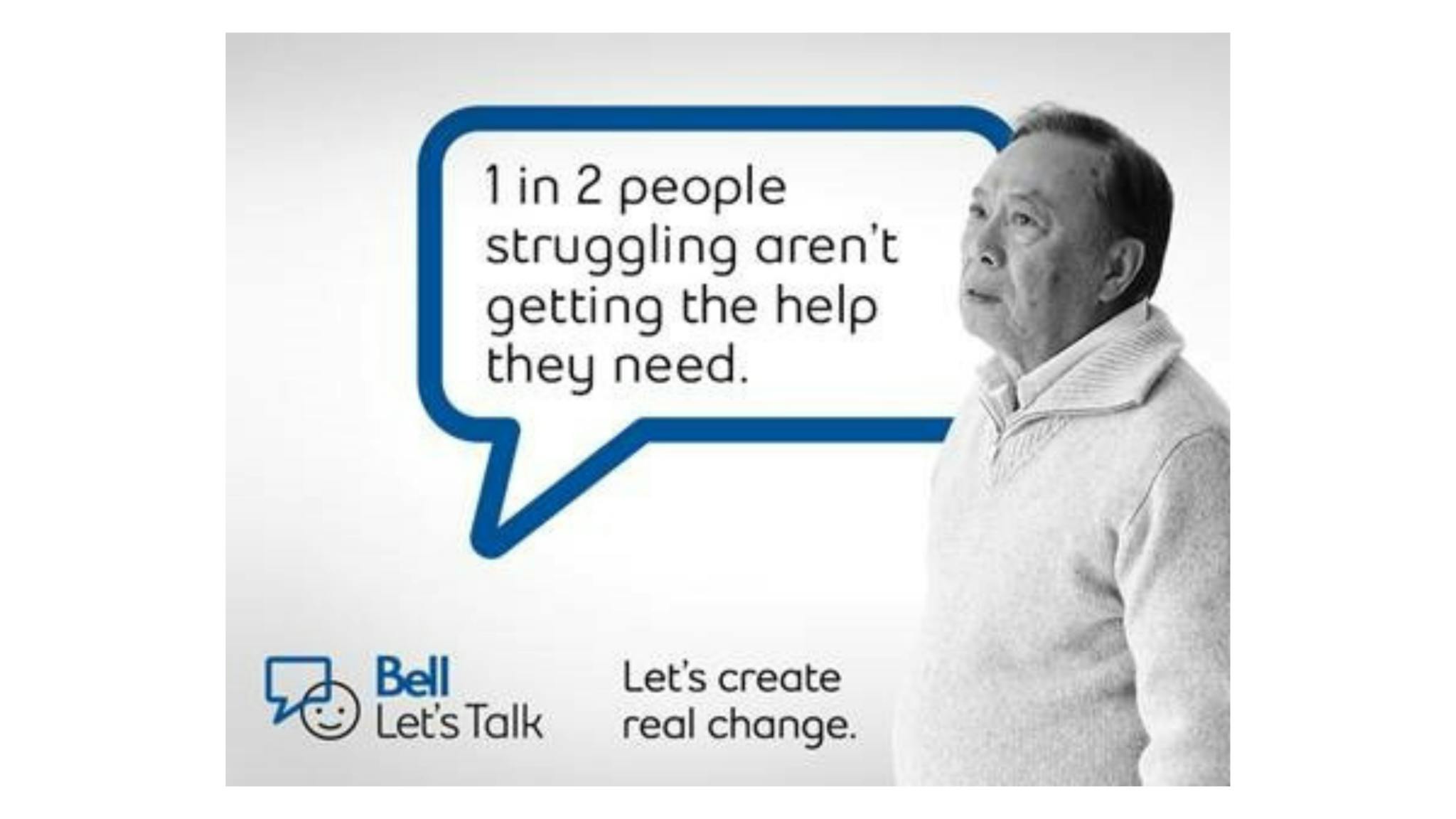 Image for the It’s Bell Let’s Talk Day! Bell Let’s Talk highlights Canadian mental health organizations and encourages everyone to take meaningful action to create real change for mental health press release