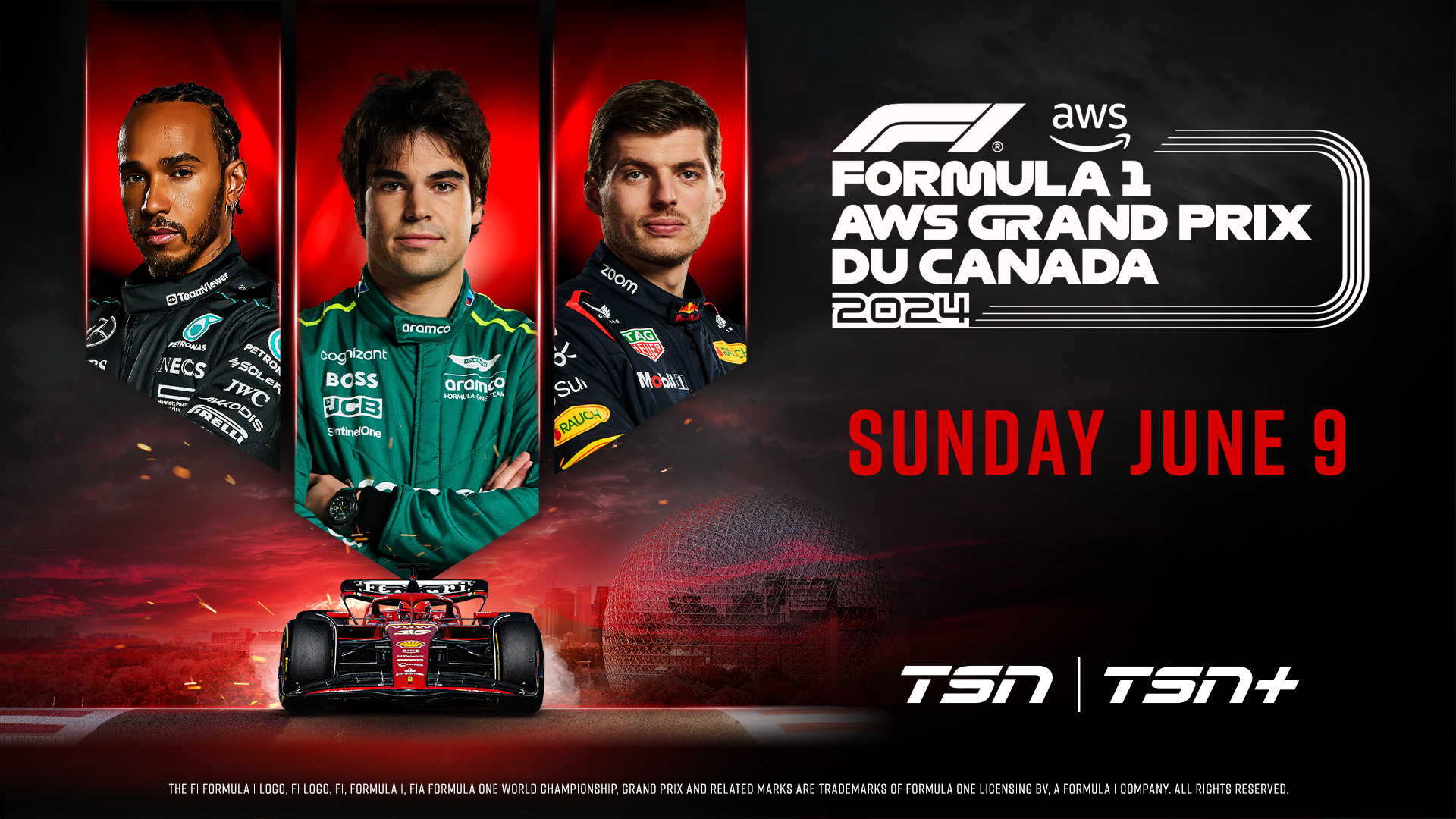 TSN and RDS Deliver Lights Out Coverage of the FORMULA 1® CANADIAN GRAND  PRIX 2024