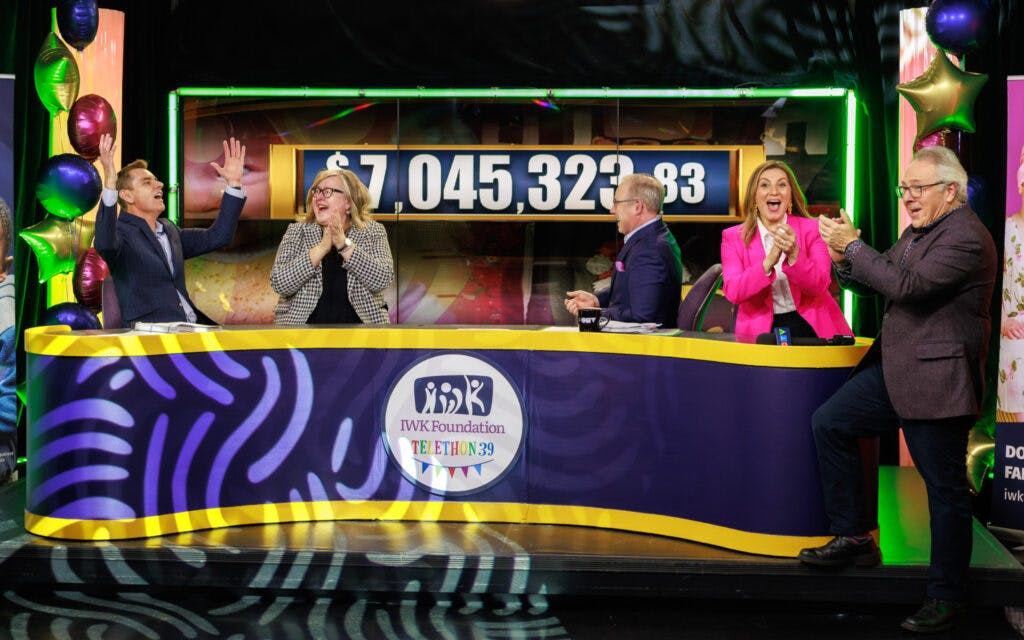 Hosts of 2023 IWK Telethon celebrating