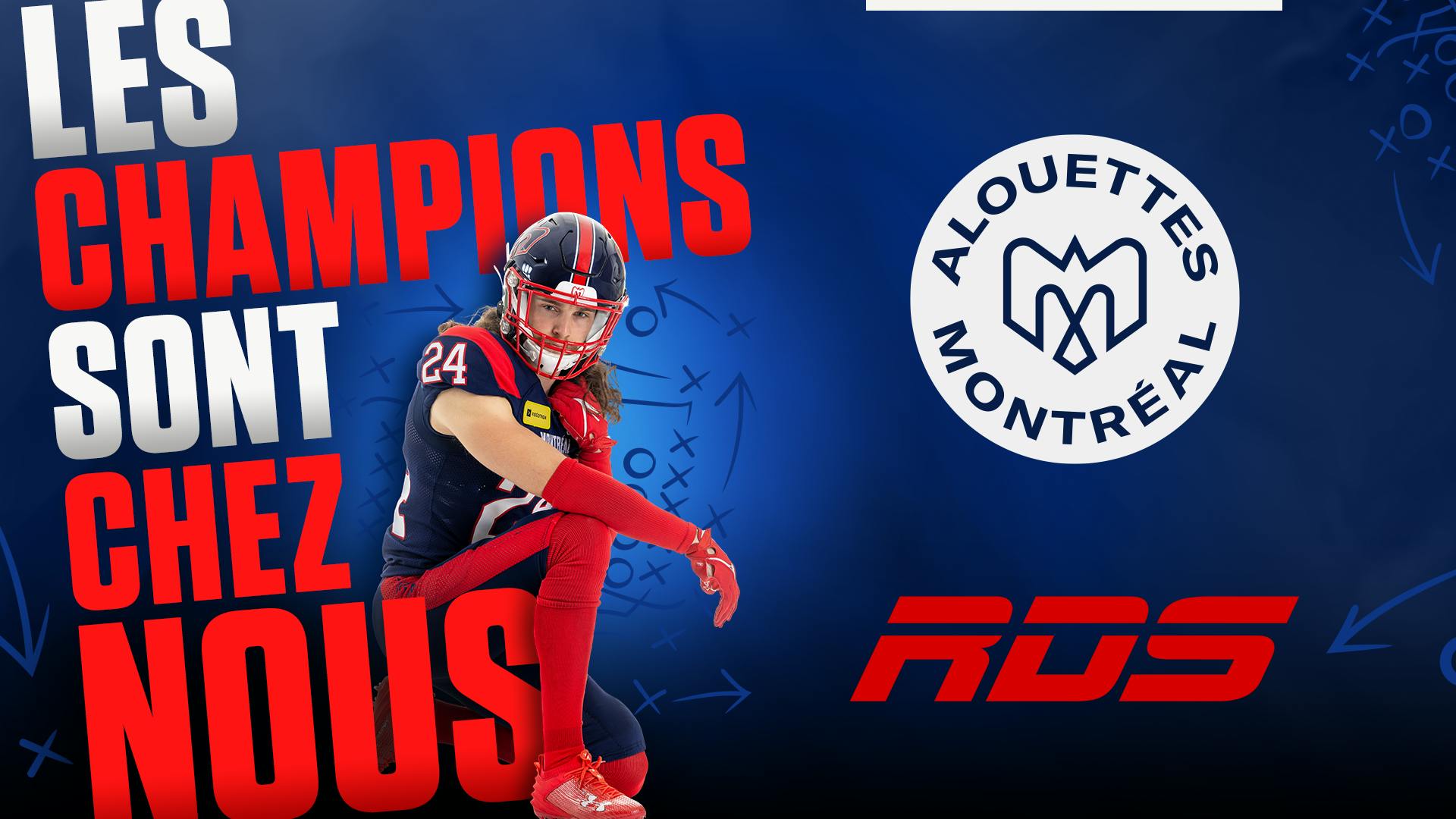 Image en vedette de l'article LES CHAMPIONS SONT CHEZ NOUS | Les Alouettes de Montréal amorcent la défense de leur titre dès le samedi 25 mai