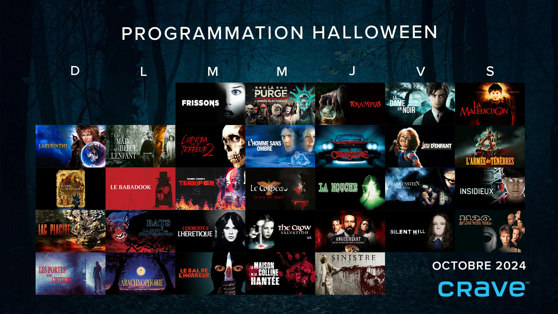 Grille des films d'Halloween