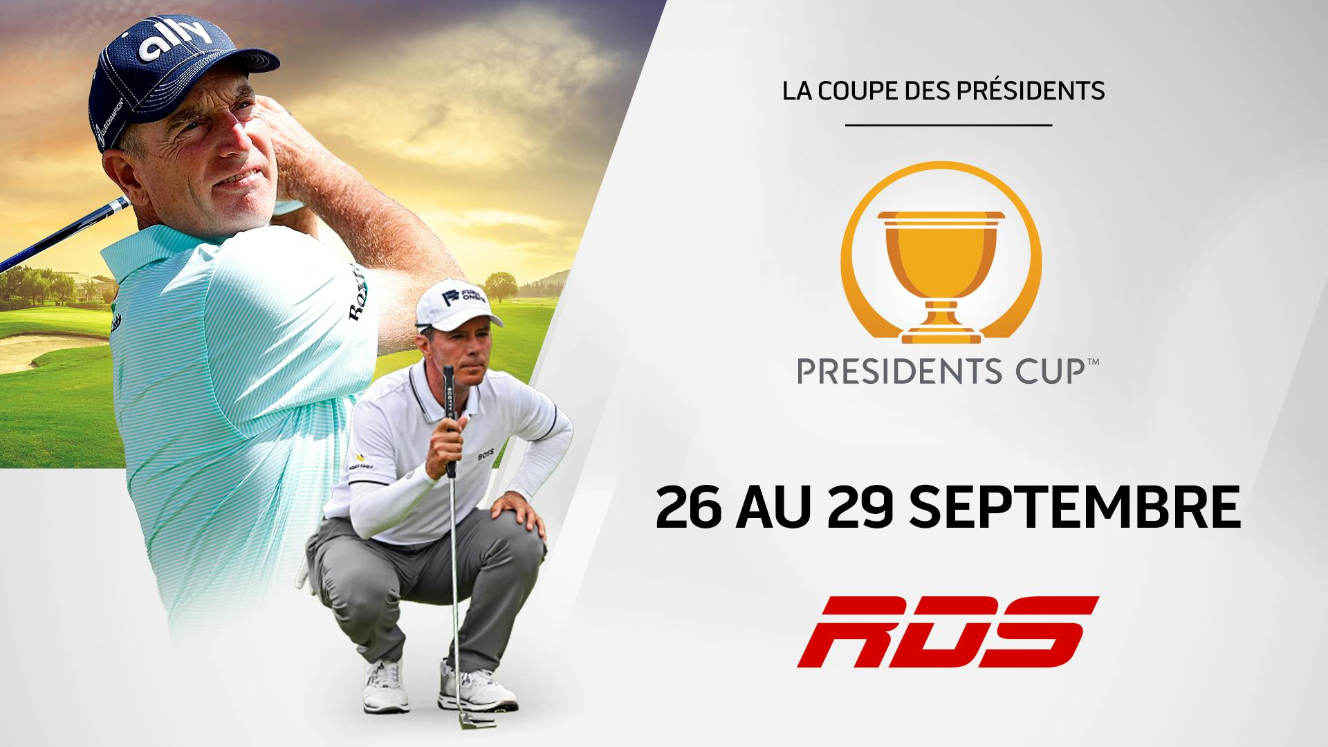 Image en vedette de l'article RDS en direct du Club de golf Royal Montréal pour la présentation de la Coupe des Présidents du 26 au 29 septembre