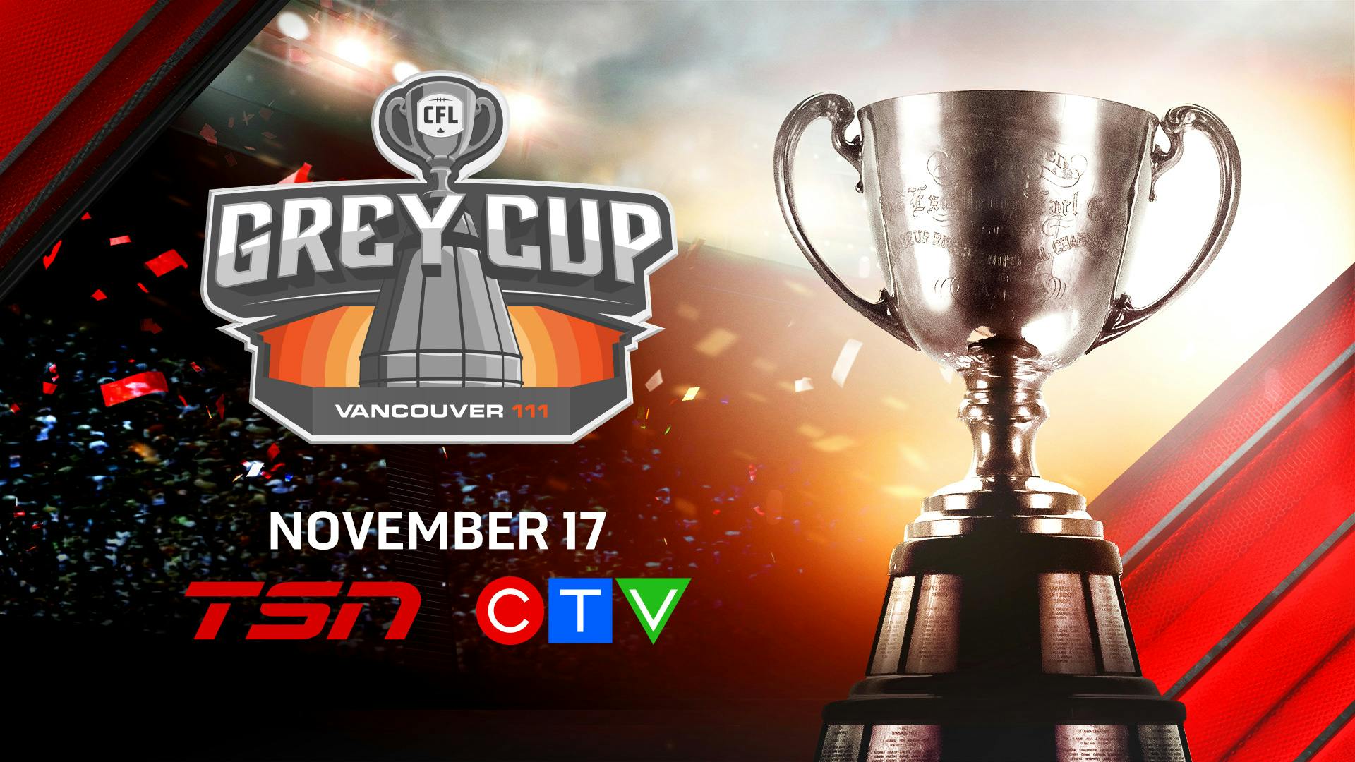 Image for the Get Your Pom Poms, Vancouver: TSN and CTV Team Up to Deliver Canada’s Biggest Party, the 111th GREY CUP, November 17 press release