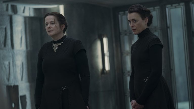 emily watson and olivia williams wearing black dresses in Dune: Prophecy