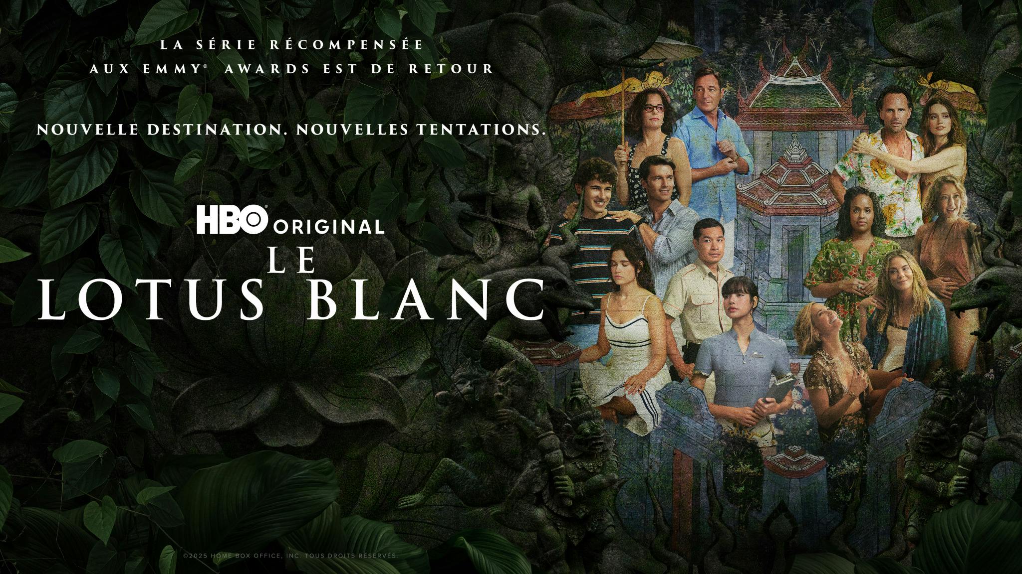 Image en vedette de l'article Nouvelle destination, nouvelles tentations :    la troisième saison de LE LOTUS BLANC débute ce dimanche sur Crave