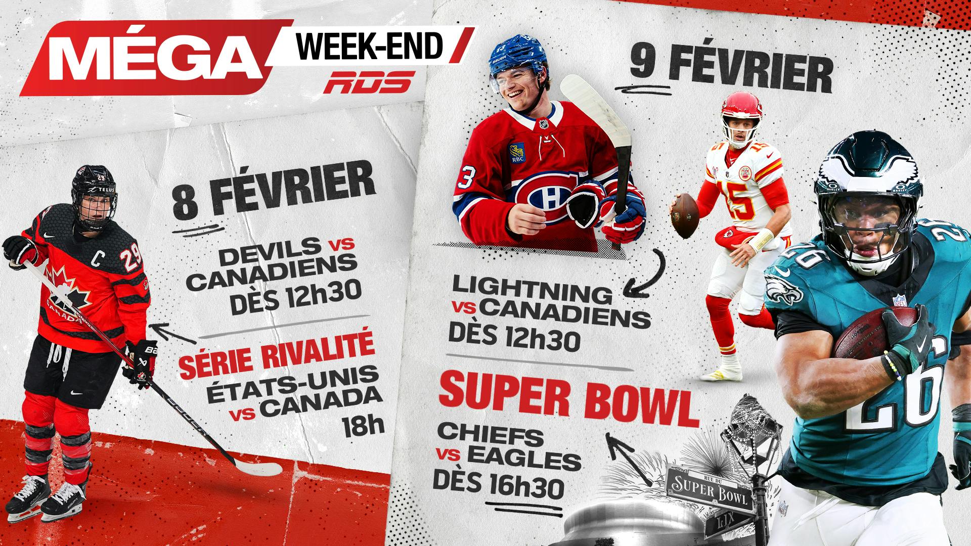 Image en vedette de l'article Le MÉGA WEEK-END du SUPER BOWL LIX à RDS