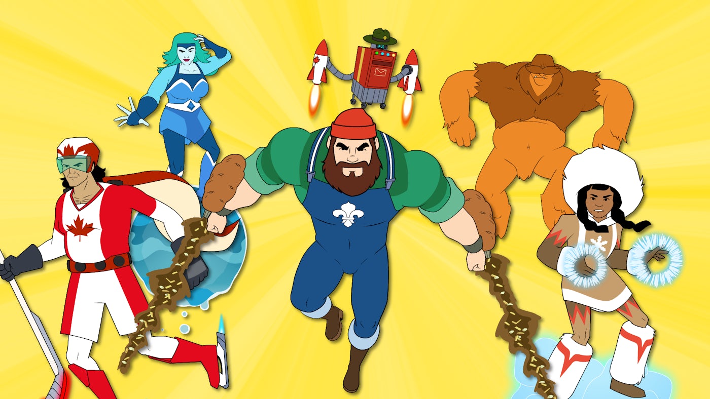 Image en vedette de l'article SUPER ÉQUIPE CANADA, la première série animée pour adultes de Crave, débute le 16 mai