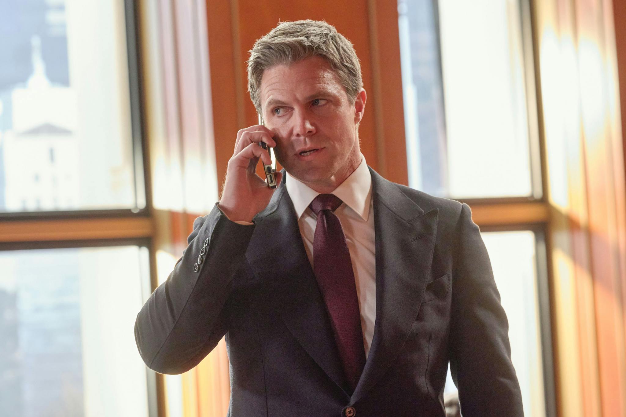 Image for the The Past Meets The Present For Stephen Amell’s Character Ted Black in SUITS LA press release