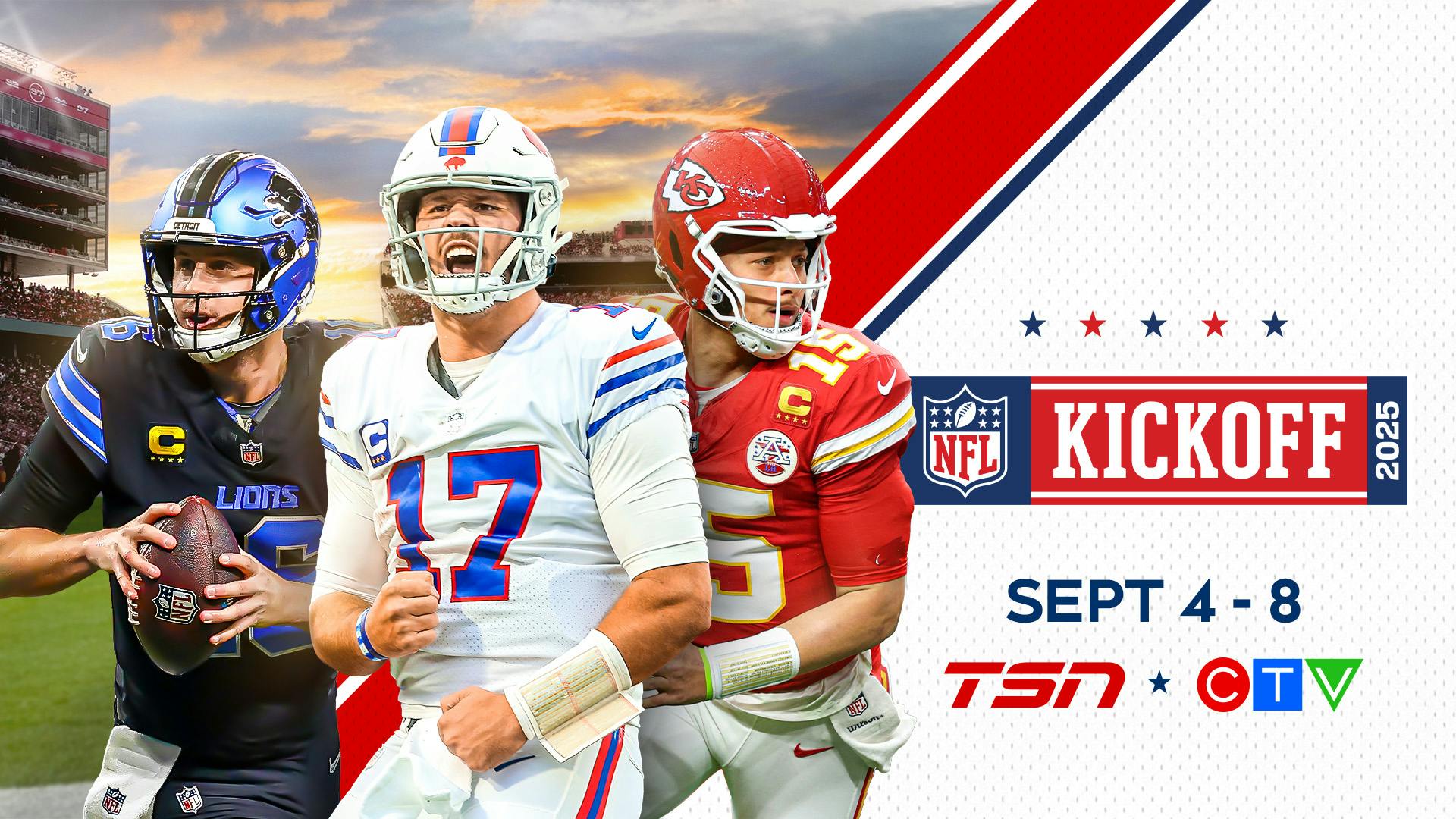 Image for the The NFL Touches Down on TSN and CTV as the Networks Deliver Comprehensive Coverage of the 2025 NFL Season, Beginning September 4 press release