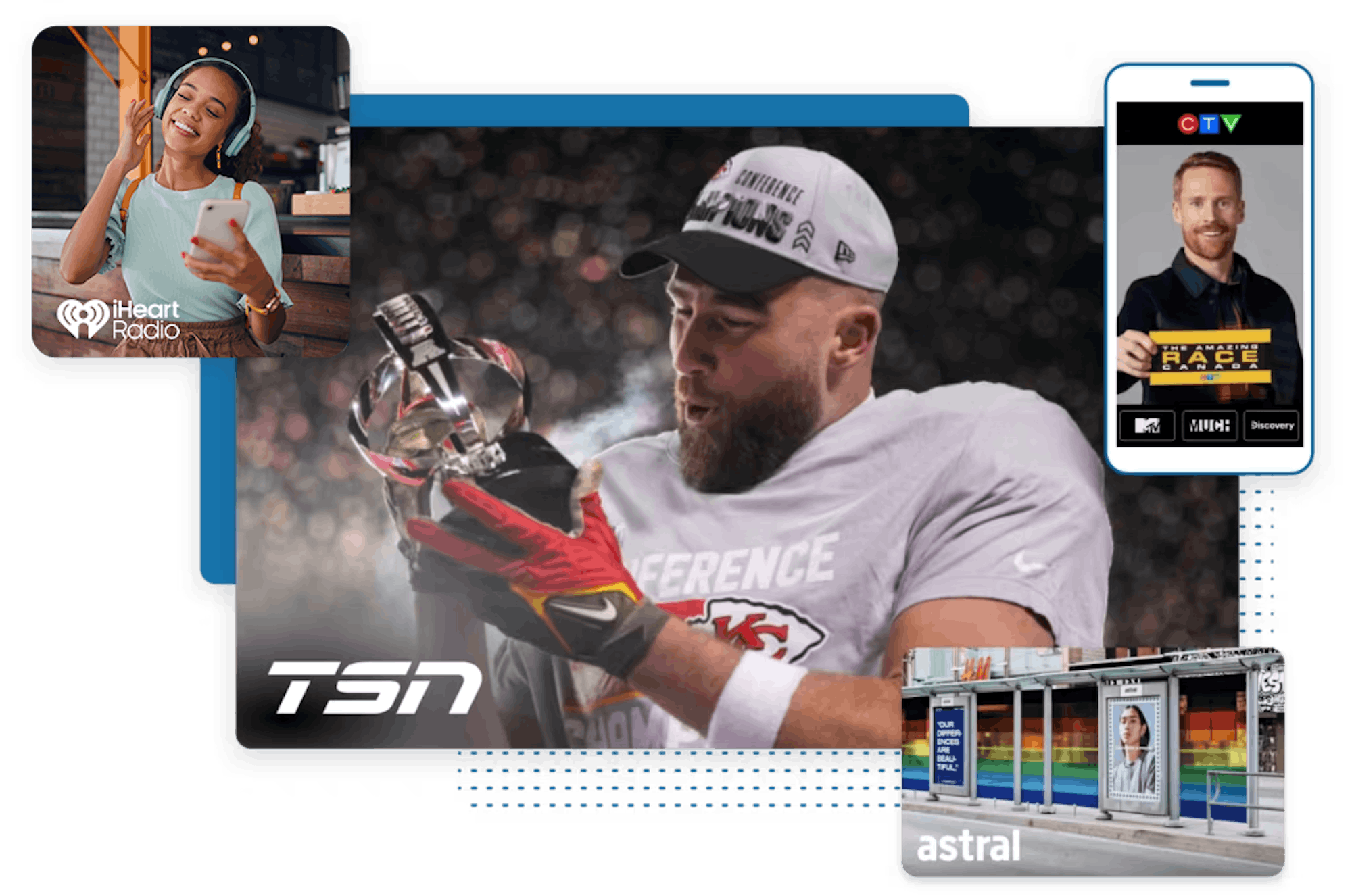 Football player admiring his trophy