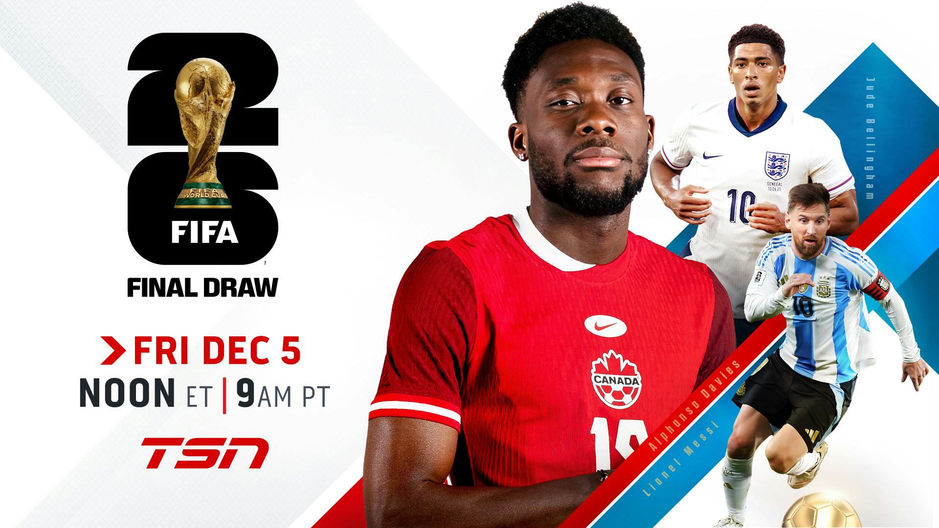 Image for the TSN Delivers All-Day Coverage of the FIFA WORLD CUP 26 FINAL DRAW on Friday, Dec. 5 press release