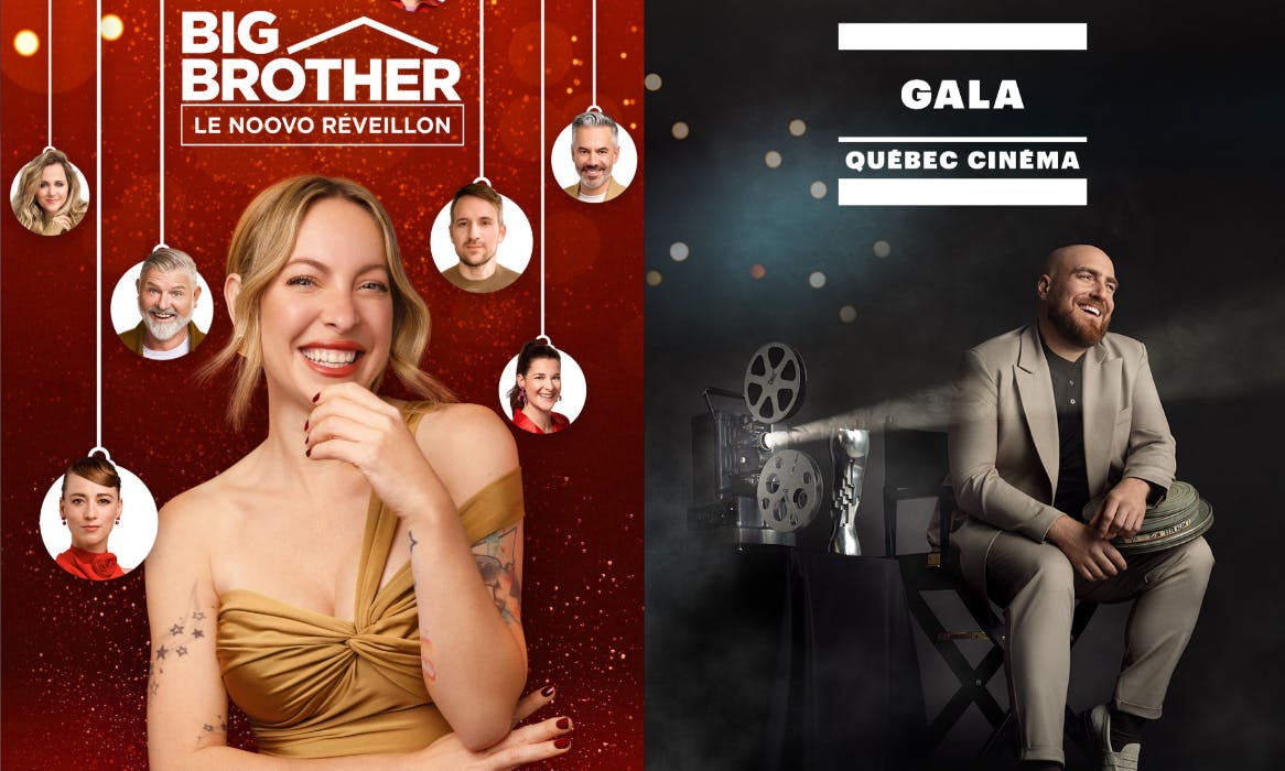 Affiches du Noovo Réveillon et du gala Québec Cinéma